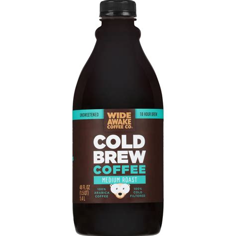 Wide Awake Coffee Co. Unsweetened Medium Roast Cold Brew Coffee 48 fl ...