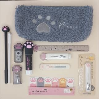 Kit Papelaria Fofa Kawai Patinha Gatinho Shopee Brasil