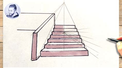 Comment Dessiner Un Escalier De Face En Perspective Youtube