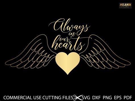 Art Collectibles Clip Art Forever In Our Hearts SVG Cut File Cricut