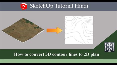 How To Generate 2d Plan From 3d Contour Lines In Sketchup Tutorial