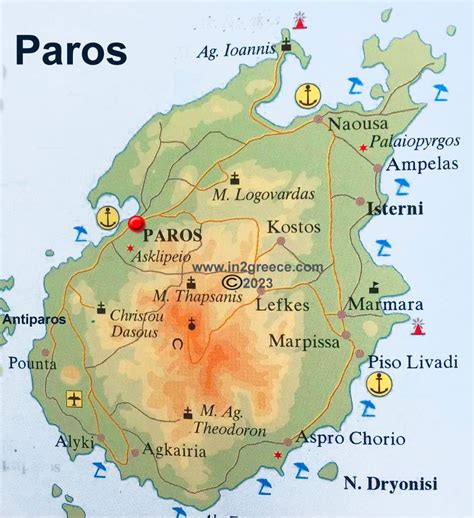 Map Of Paros