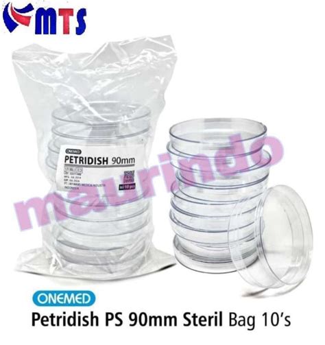 Promo Onemed Cawan Petri Dish Steril Petridish Sterile PS 90mm Isi