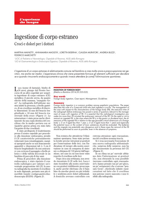 (PDF) Ingestion of foreign body