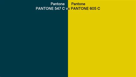 Pantone 547 C Vs Pantone 605 C Side By Side Comparison