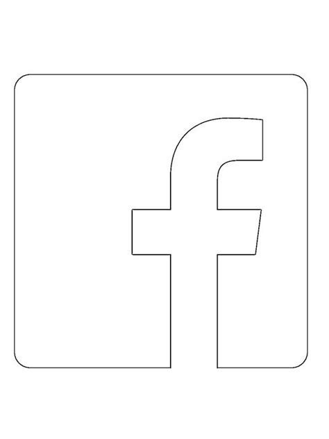 Facebook Logo Colouring Page Dibujos De Facebook Icono De Facebook