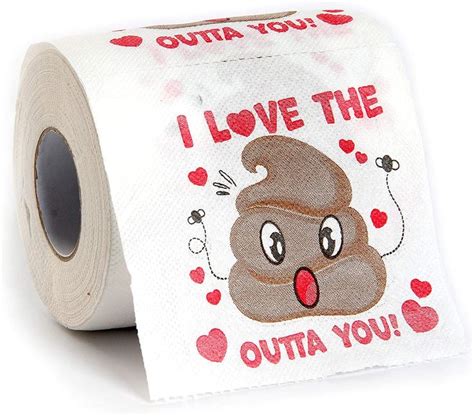 Valentines Day Poop Iconic Expression Toilet Paper 3 Rolls Of 200