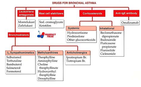 Classification Of Drugs For Bronchial Asthma Pharmacy Freak