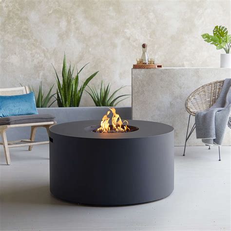 Coden Round Fire Pit Table With Space For Hidden Propane Tank- Real Flame®