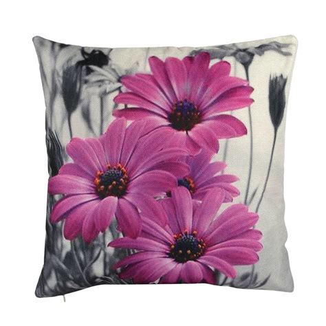 Spring Cushion Cover Floral Printed French Style Pillowcase 43x43cm