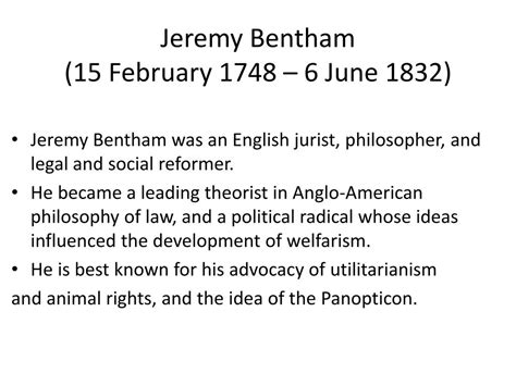 Ppt Jeremy Bentham Powerpoint Presentation Free Download Id 2569140