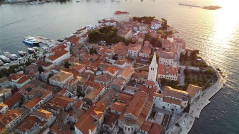 Premium Photo Aerial View Of The Town Of Porec Croatia