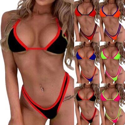 Women Sexy Mini Thong Underwear G String Bra Set Bikini Swimwear Nightwear Ebay