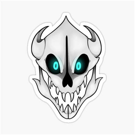 Sticker Gaster Blaster Par MLolotte Redbubble