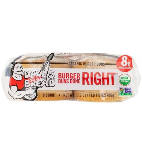 Daves Killer Bread® Burger Buns Done Right™ Organic Burger Buns 8 Ct Bag