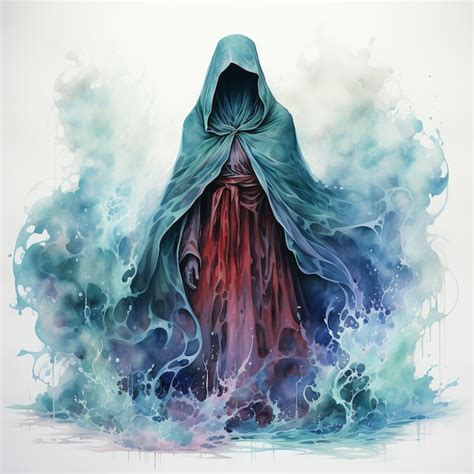 Premium Photo Painting Of A Woman In A Cloak And Cloaked Cloak