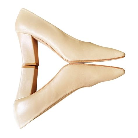 Enzo Angiolini Nude Block Heel Square Toe Pump 7 5 Gem