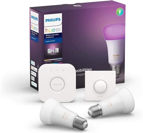 Philips Hue Kit De D Marrage Ampoules Led Connect Es White Color