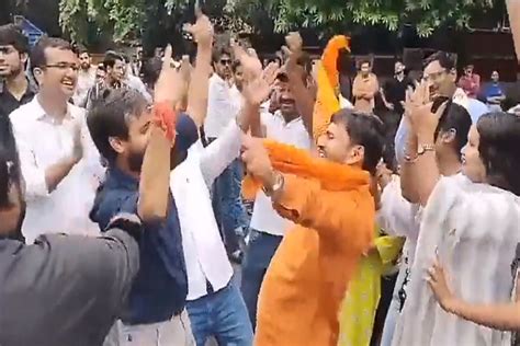 Dusu Election Results Abvp Wins Three Posts Congress Bags Vice