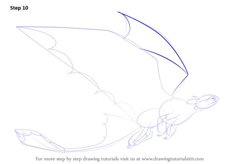 Learn How To Draw Toothless Flying From How To Train Your Dragon How