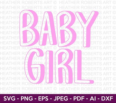 3D Baby Girl Svg, 3D Words SVG, Baby Girl Svg, Baby Svg, Decorative ...