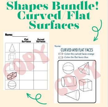 curved  flat surfaces shapes bundle  missdouglasdesigns tpt