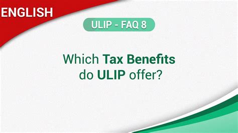 Ulip English Faq Which Tax Benefits Do Ulip Offer Youtube