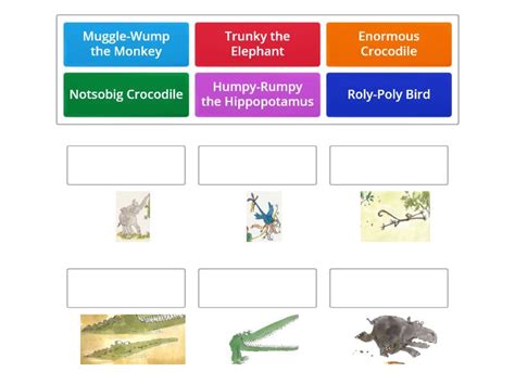 The Enormous Crocodile characters - Match up