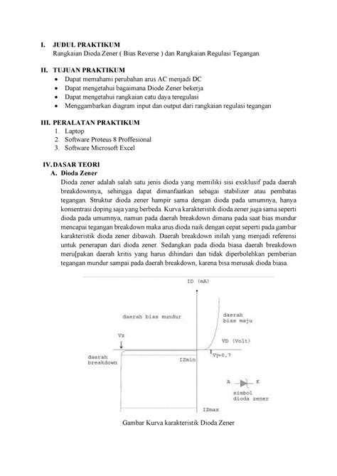 Laporan Praktikum Elektronika Dasar 3 I JUDUL PRAKTIKUM Rangkaian