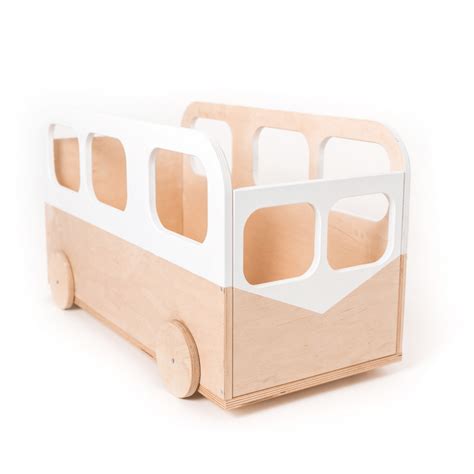 Kids Toy Storage Box on Wheels - Bus | Hertwill