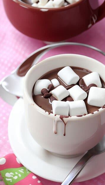 Premium AI Image Hot Chocolate With Mini Marshmallows
