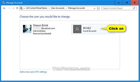 Add Password To Local Account In Windows 10 Tutorials