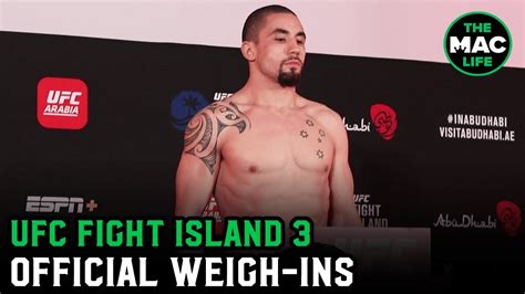 UFC Fight Island 3 Whittaker Vs Till Official Weigh Ins YouTube