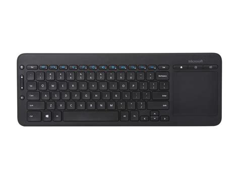 Microsoft Wireless All In One Media Keyboard N9z 00001 Black Neweggca