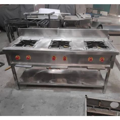 Lpg Three Burner Indian Gas Range For Restaurant At Rs In Sri