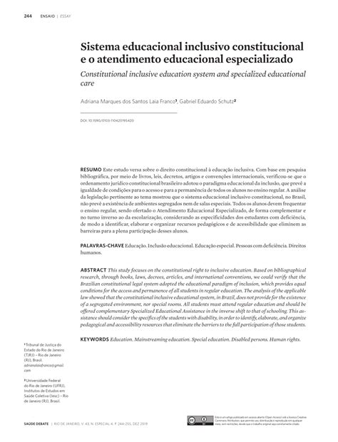 No Contexto Educacional Inclusivo Dois Paradigmas Se Destacam