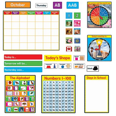 Carson Dellosa Circle Time Learning Center Calendar Bulletin Board Set