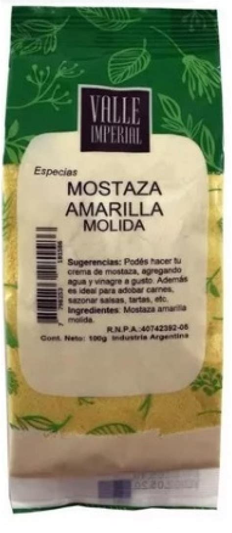 MOSTAZA AMARILLA MOLIDA 100 GRS VALLE IMPERIAL