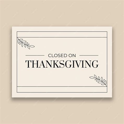 Free Vector Thanksgiving Out Of Office Sign Design Template