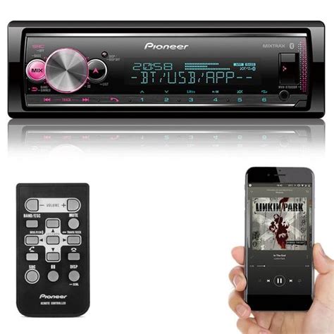 Som Automotivo Pioneer MVH X7000BR Bluetooth USB Auxiliar Som