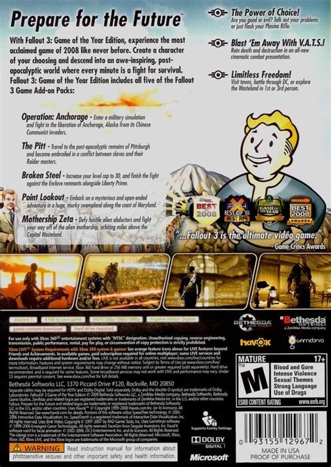 Fallout 3 Game Of The Year Edition Box Shot For Pc Gamefaqs