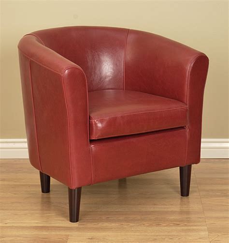 Maggies Room Burnt Red Tovano Leather Club Chair