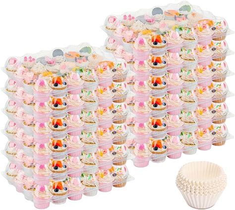 Moretoes Paquete De X Juegos De Recipientes Para Cupcakes Cajas