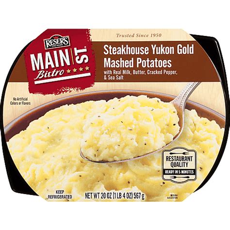 Resers® Main St Bistro® Steakhouse Yukon Gold Mashed Potatoes 20 Oz Tray Shop Yoders