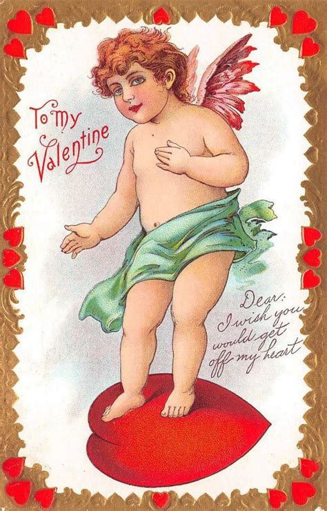 1909 Valentine With True Love Angel Cherub Heart And Flowers Embossed