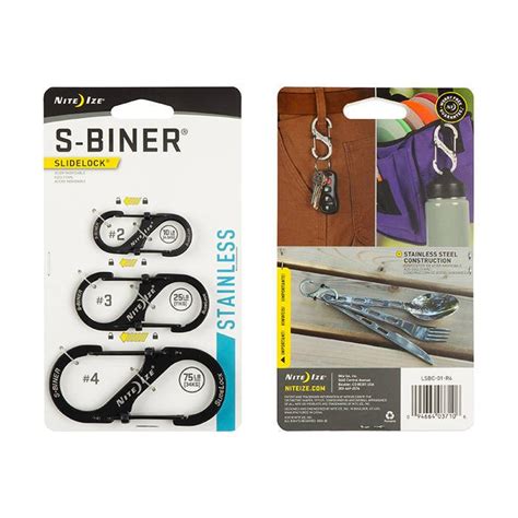 Nite Ize S Biner SlideLock Set 2 3 4 Black LSBC 01 R6 Best