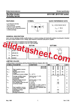 Byv F Datasheet Pdf Nxp Semiconductors