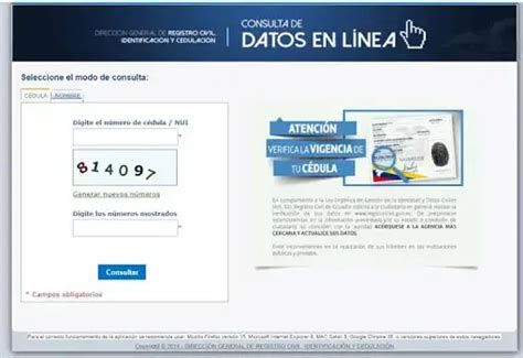 Registro civil cédula de identidad Consulta en línea 2024