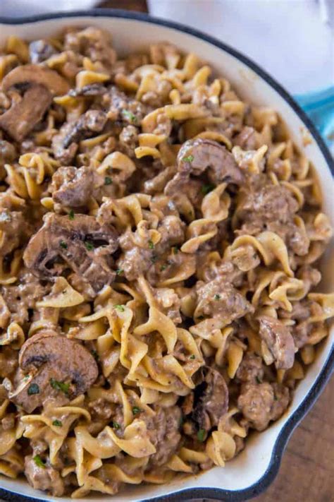 Ground Beef Stroganoff - Dinner, then Dessert