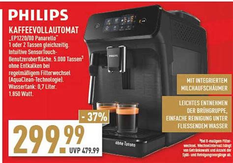 Philips Kaffeevollautomat „ep1220-00 Panarello“ Angebot bei Marktkauf ...